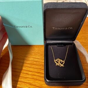 Tiffany & Co. Paloma Picasso Loving Heart Interlocking 18K Gold